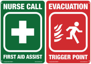 AARC NUrse Call and Evacuation Safety Signs